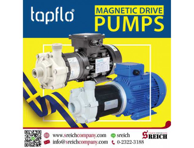 Magnetic pump ปั๊มเซนทิฟูกัลขับเคลื่อนด้วยแม่เหล็กทนการกัดกร่อนของสารเคมีได้ดี