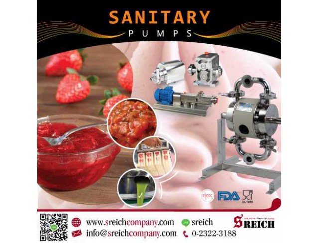 Sanitary Pump ปั๊มไดอะแฟรมสแตนเลสฟู้ดเกรด นำเข้าจากยุโรป