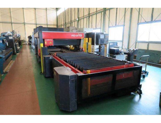  Used "Amada" Laser Cutting  Model  FO 2412 (Fanuc) Year  2000/10 Capacity Laser 3,000 W ขนาด 4 x 8 ฟุต ตัดเหล็กได้หนา 12 mm. ตัดสแตนเลสได้หนา 4.5 mm.  