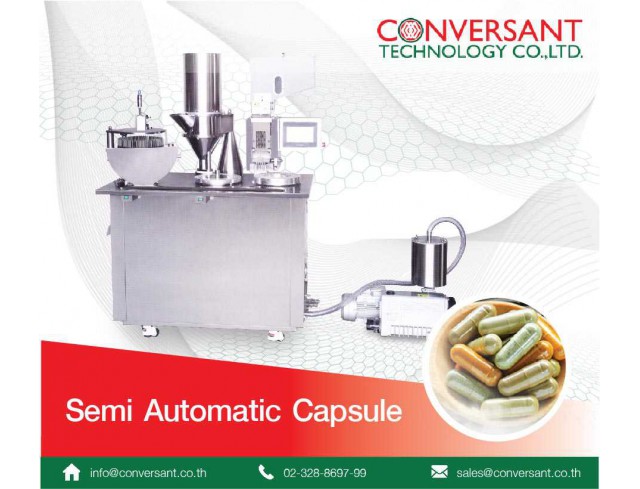 เครื่องบรรจุแคปซูลแบบกึ่งอัตโนมัติ (Semi-Automatic Capsule Filling Machine)