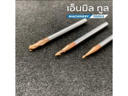 BALL ENDMILL เอ็นมิลคาร์ไบด์ เอ็นมิลบอลโนส R0.5-R3 Carbide EndMill BallNose ชุบสีทองแดง HRC55